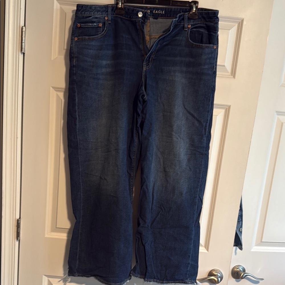 AE Wide Leg Blue Jeans